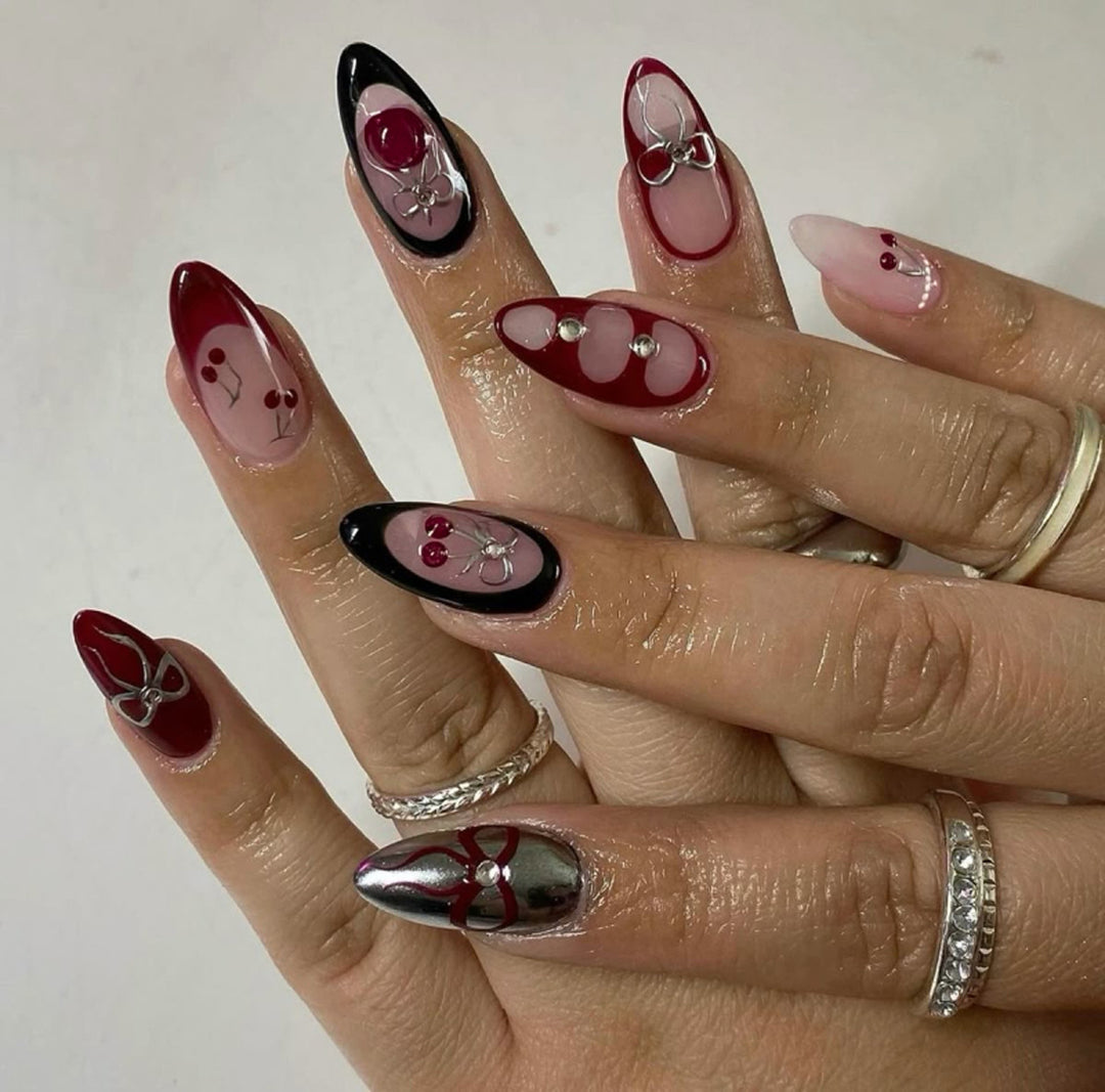Artistic Nail Extensions with Unique 3D Designs Bowlift
