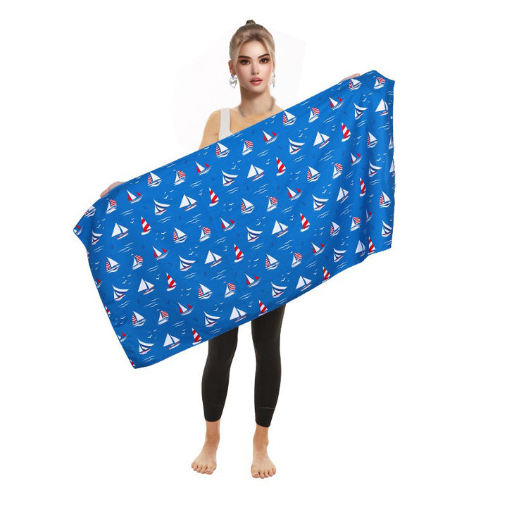 Beach towel with eye-catching flamingo design and quick-drying material Bowlift