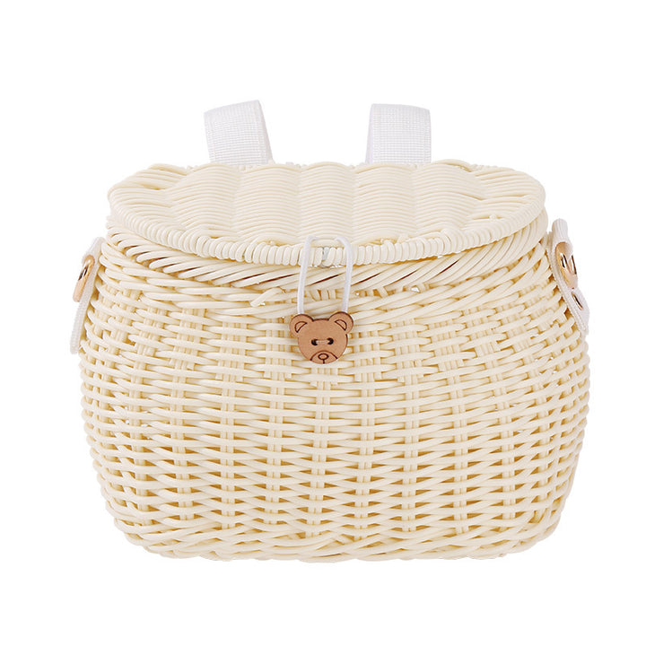 Cute Animal-Themed Woven Storage Basket Bowlift