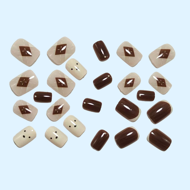 Artificial nail set with cute animal designs Bowlift