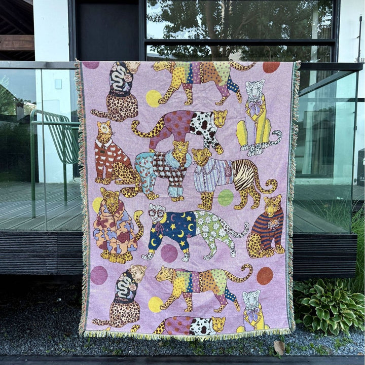 Artistic Animal Print Throw Blanket