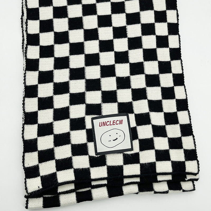 Women Stylish Check Scarf Bowlift