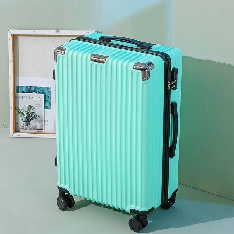 Hard shell suitcase with 360-degree wheel system and integrated safety feature Bowlift