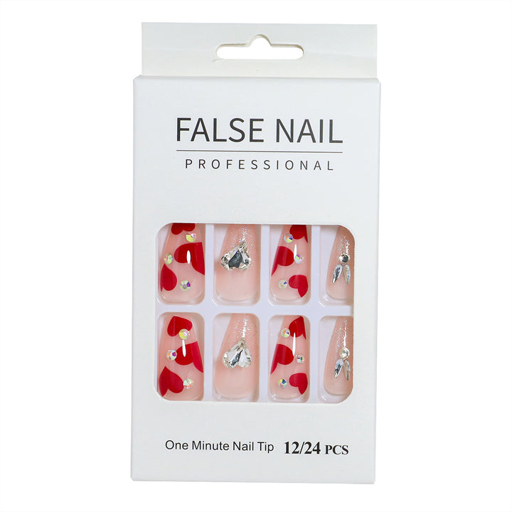Decorative Press-On Nail Set with 3D Accents Bowlift