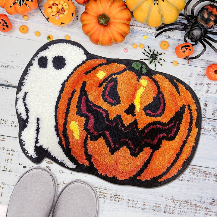 Ghost-Themed Plush Bath Mat Bowlift