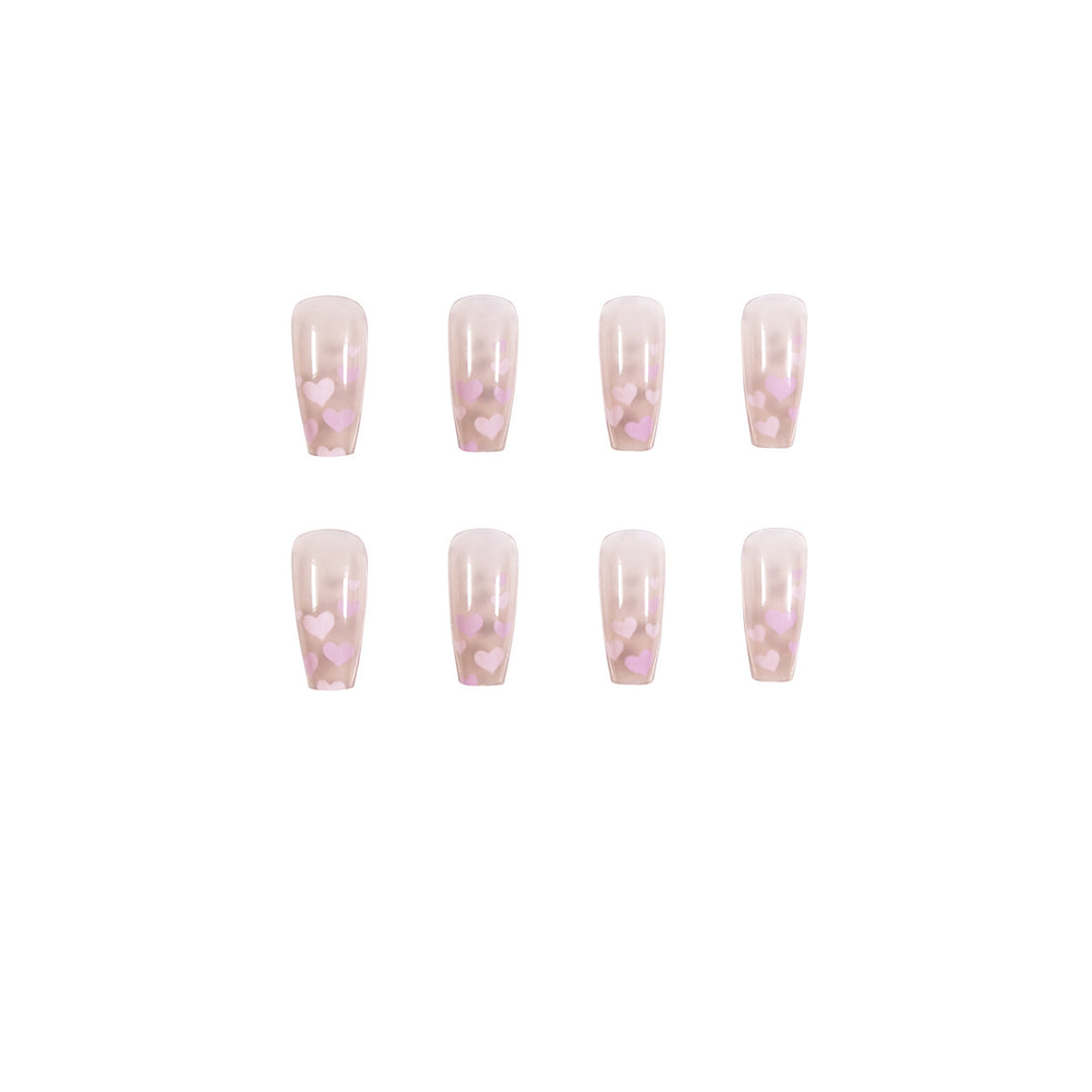 Artful Nail Art with Heart Pattern Bowlift