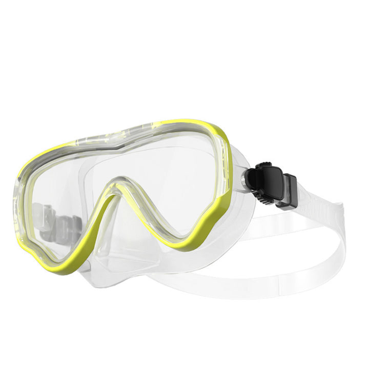 Diving mask with anti-fog technology and wide field of vision Bowlift