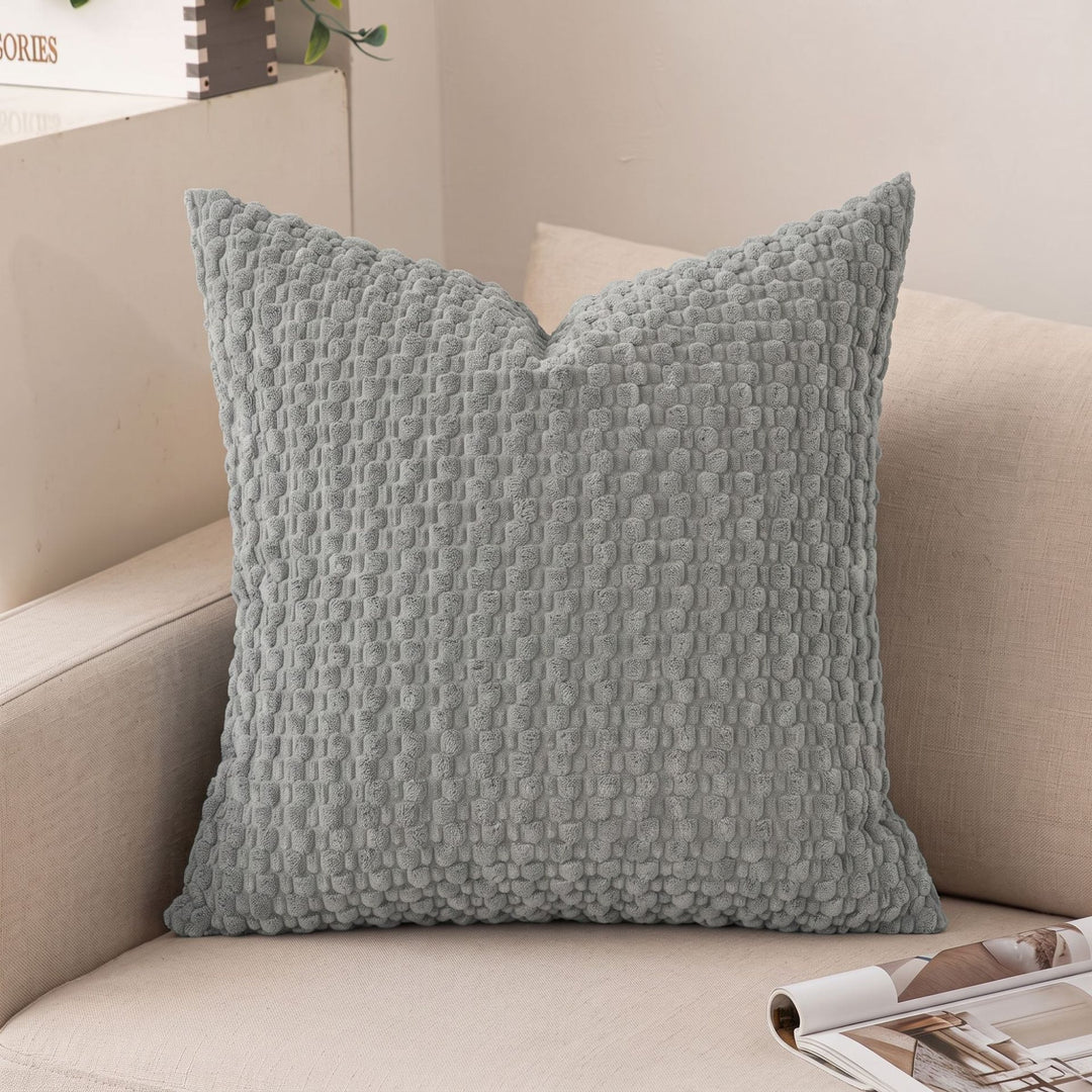 Decorative Plush Chunky Waffle Texture Throw Pillow Cover Bowlift