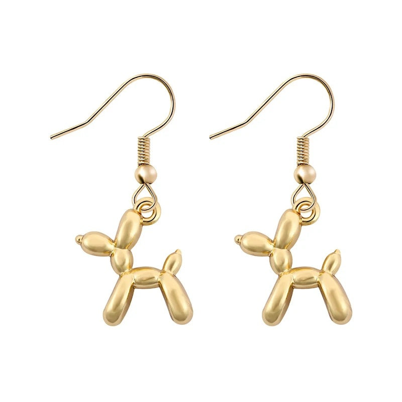 Playful Dog Pet Earrings Made of High-Quality Metal Bowlift