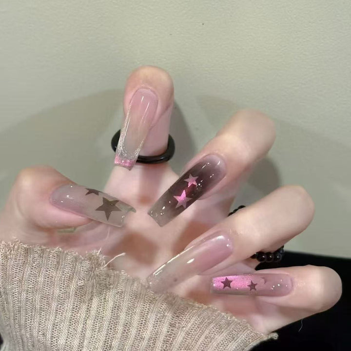 Stylish Glitter Star Nail Art Bowlift