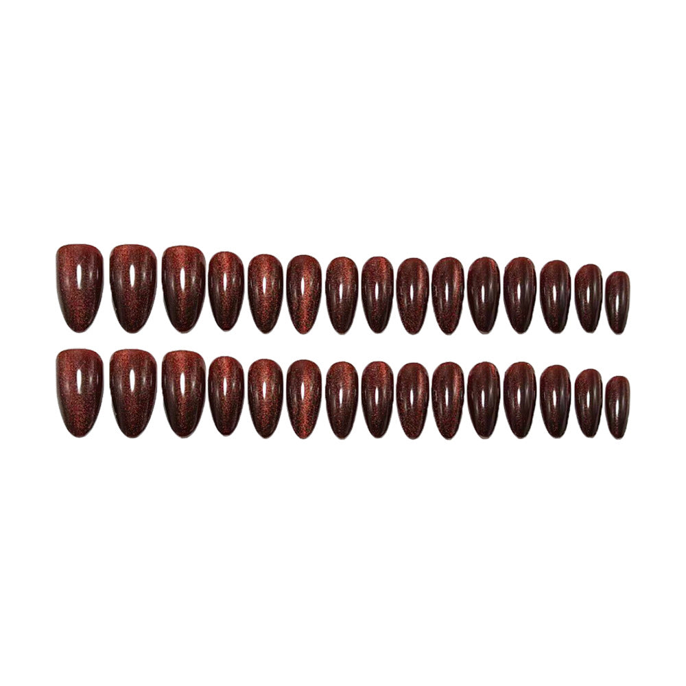 Glamorous artificial nails with elegant glitter finish Bowlift