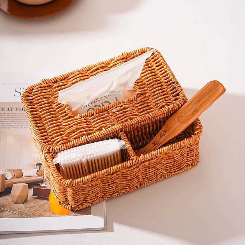Women Handwoven Storage Box with Lid Bowlift