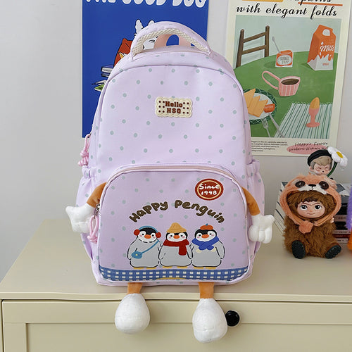 Plush Penguin-Themed Backpack