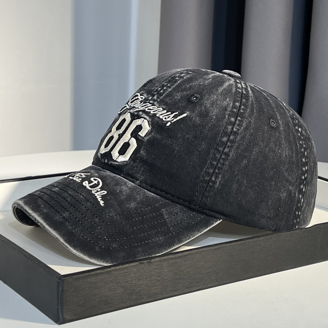 Men's Vintage-Inspired Distressed Baseball Cap Bowlift