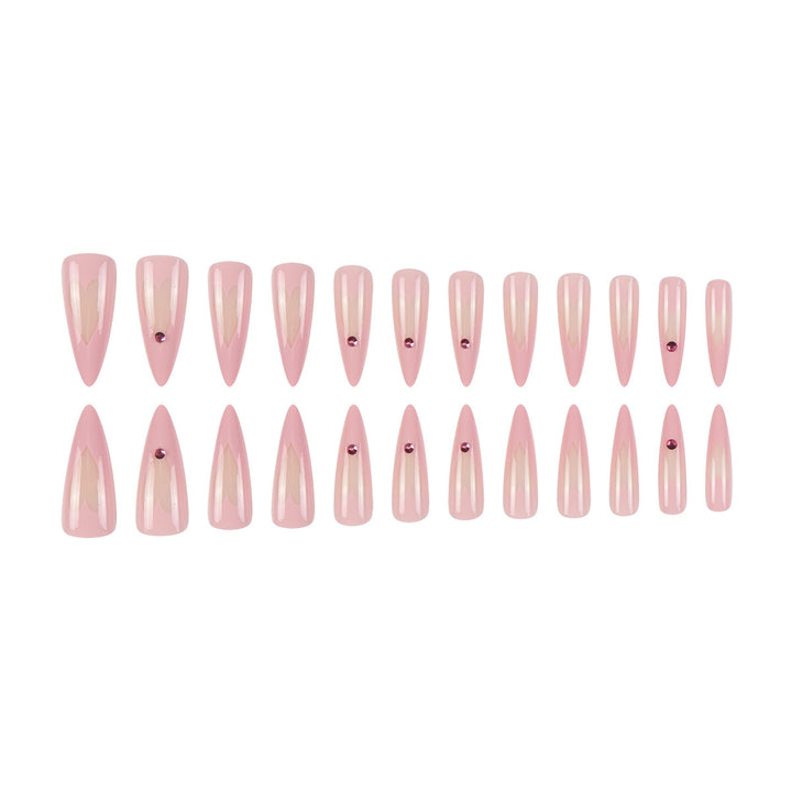 Heart-Designed Stiletto Press-On Nails Bowlift