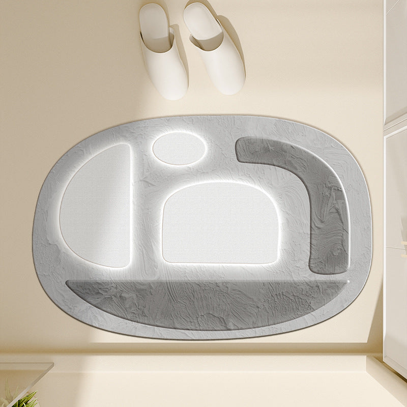 Floral-Inspired Decorative Bath Mat Bowlift