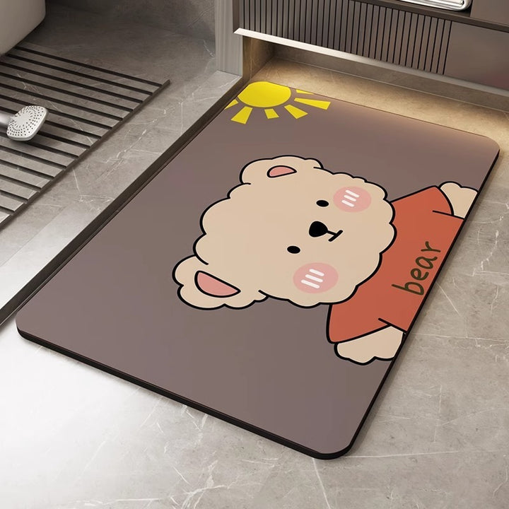 Fun Bear-Themed Bath Mat Bowlift