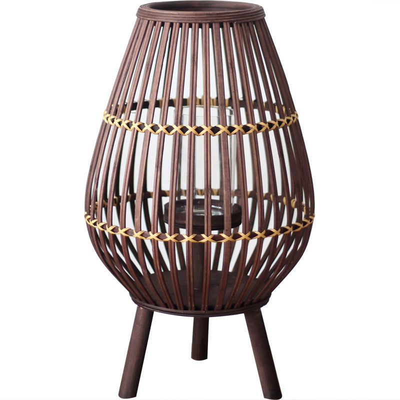 Rustic Rattan Lantern Bowlift