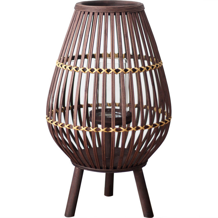 Rustic Rattan Lantern Bowlift