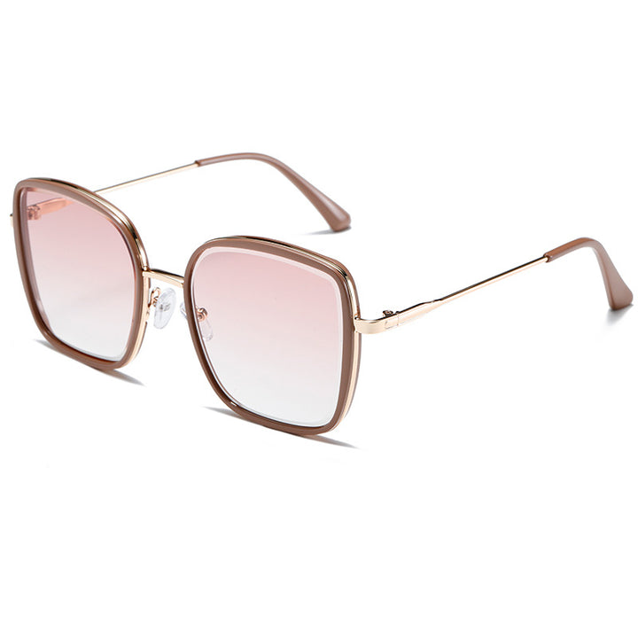 Women's Premium Sunglasses with Square Frame and Mirrored Lenses Bowlift