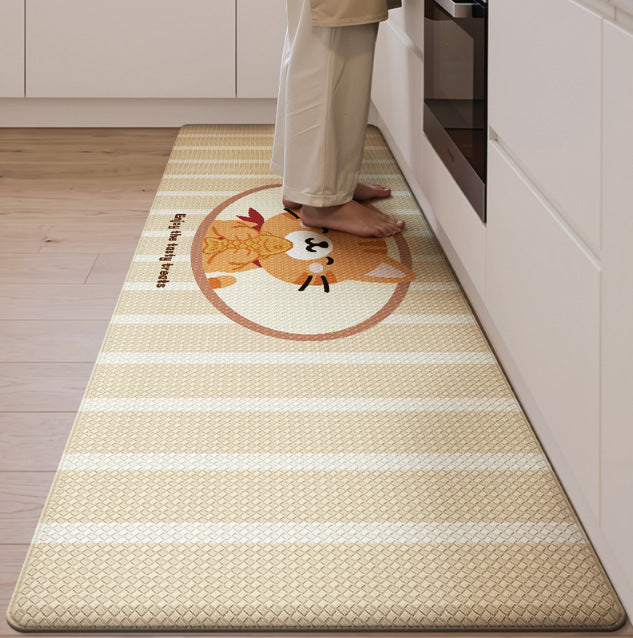 Playful Cartoon Kitchen Runner Mat Bowlift