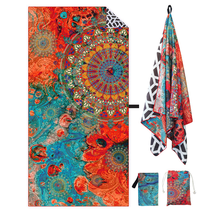 Beach towel with creative mandala design Bowlift