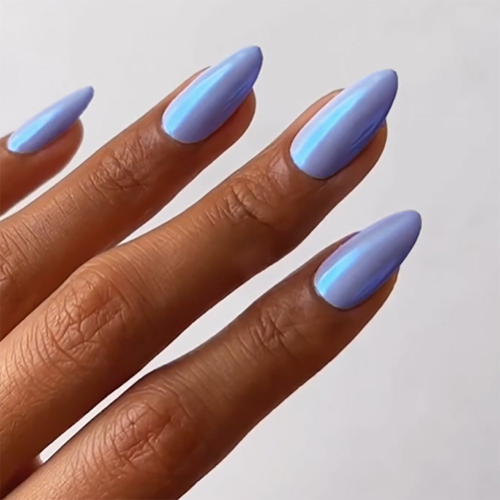 Elegant Glossy Almond-Shaped Press-On Nails Bowlift