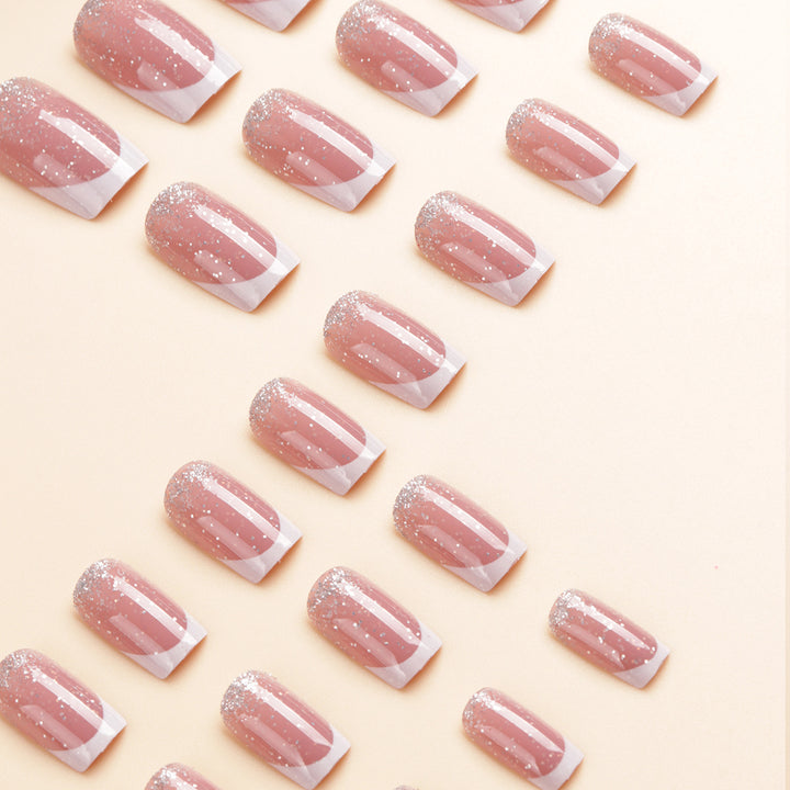 Elegant Glitter Ombre Press-On Nail Tips Bowlift