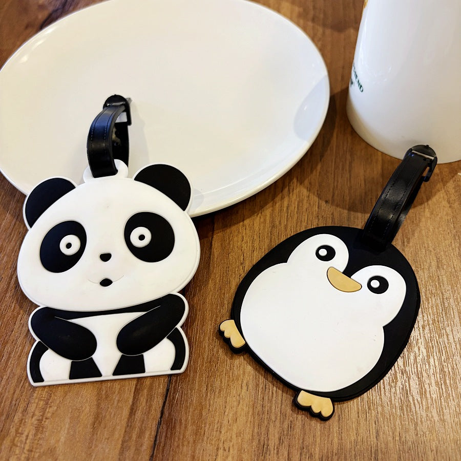 Cute Panda-Themed Luggage Tag Bowlift