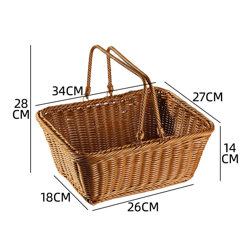 Unisex Handcrafted Basket with Sturdy Handles Bowlift