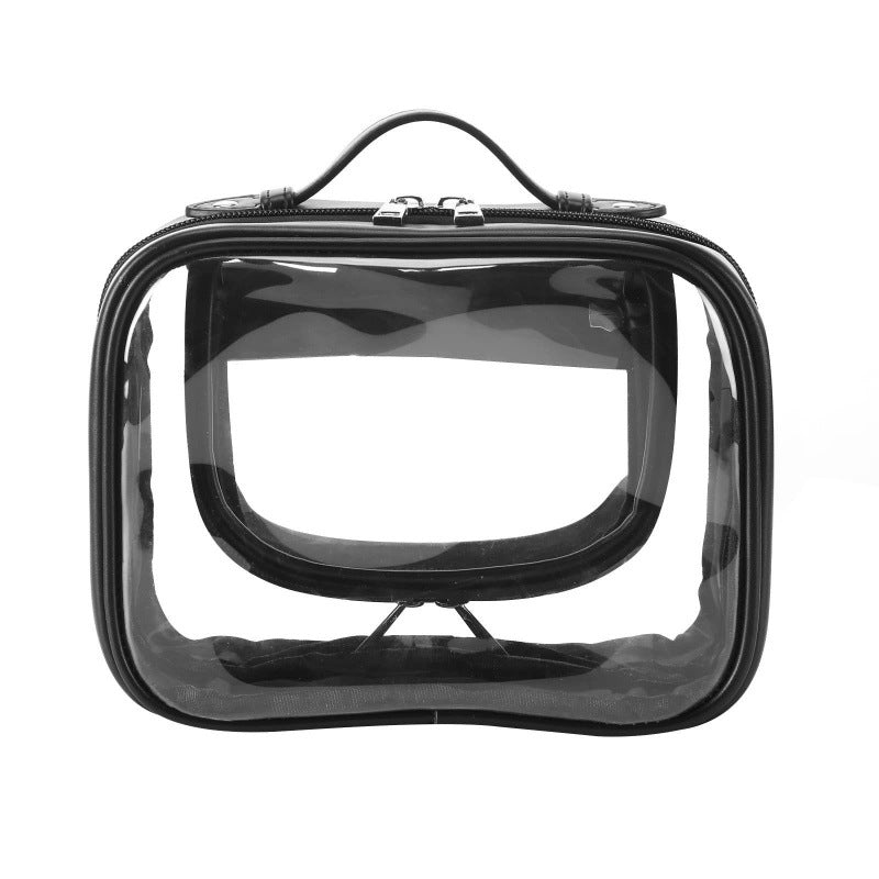 Cosmetic storage bag with transparent compartments Bowlift