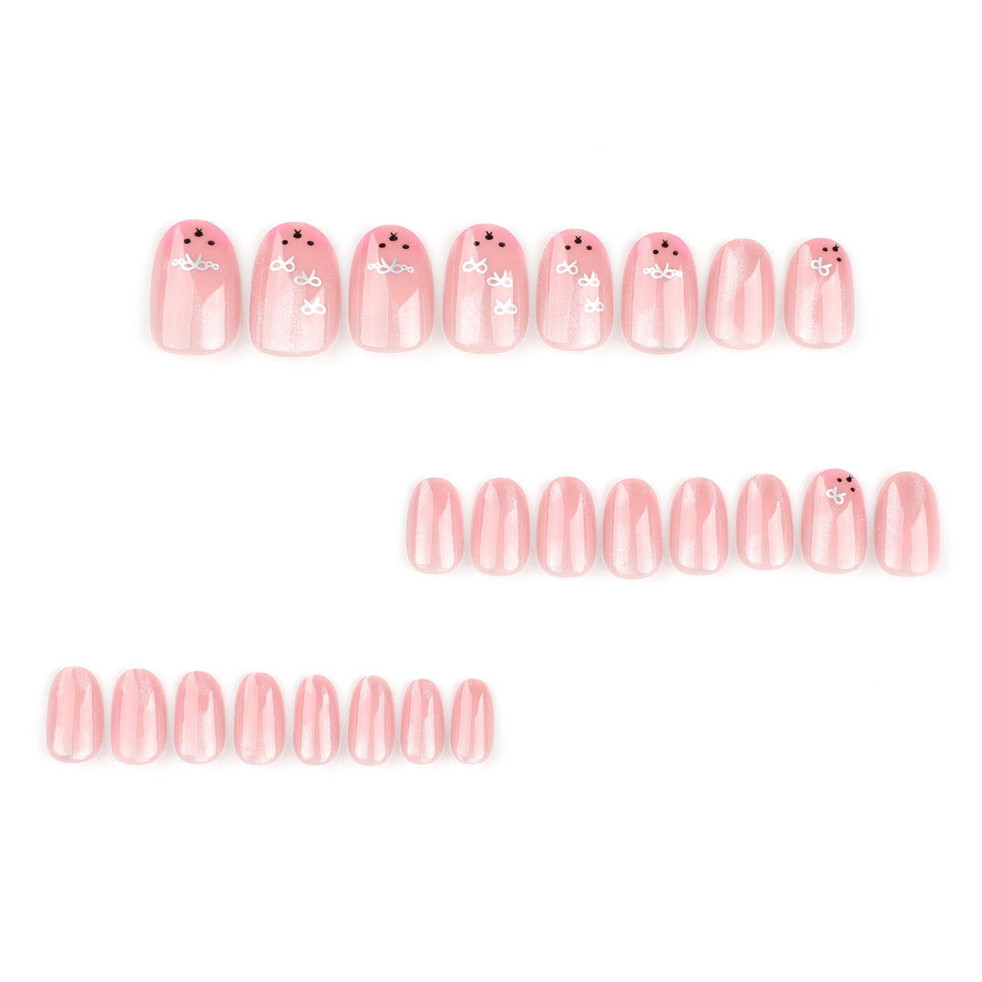 Artificial nail art with playful bunny design Bowlift
