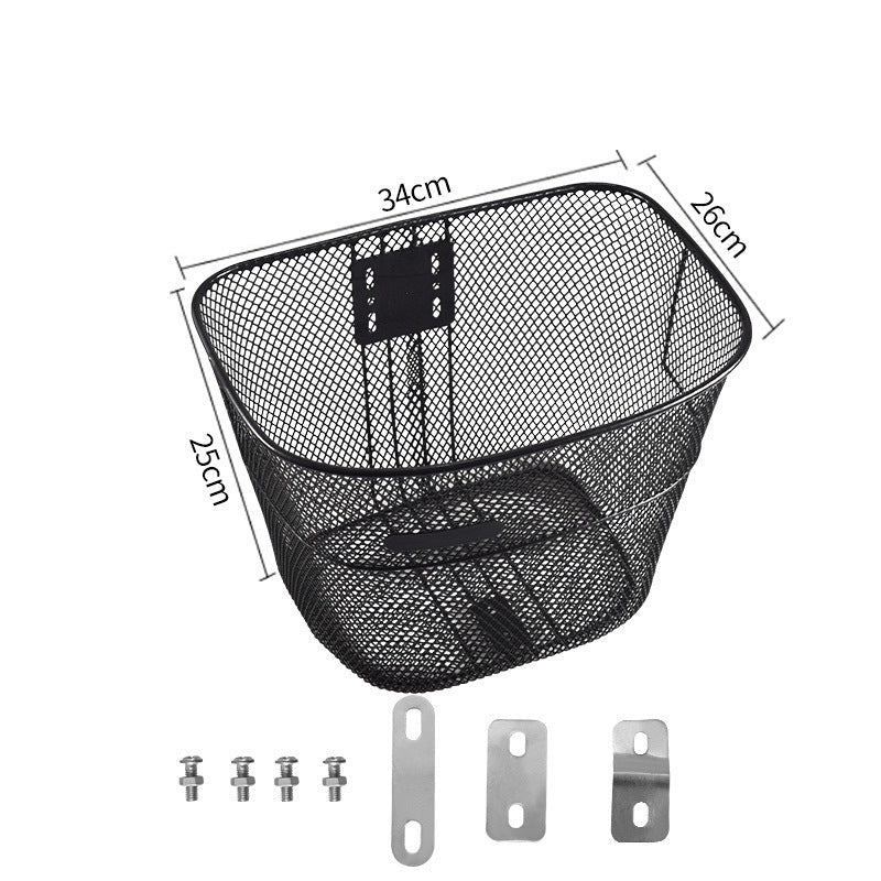 front-mount mesh bicycle basket with universal bracket Bowlift