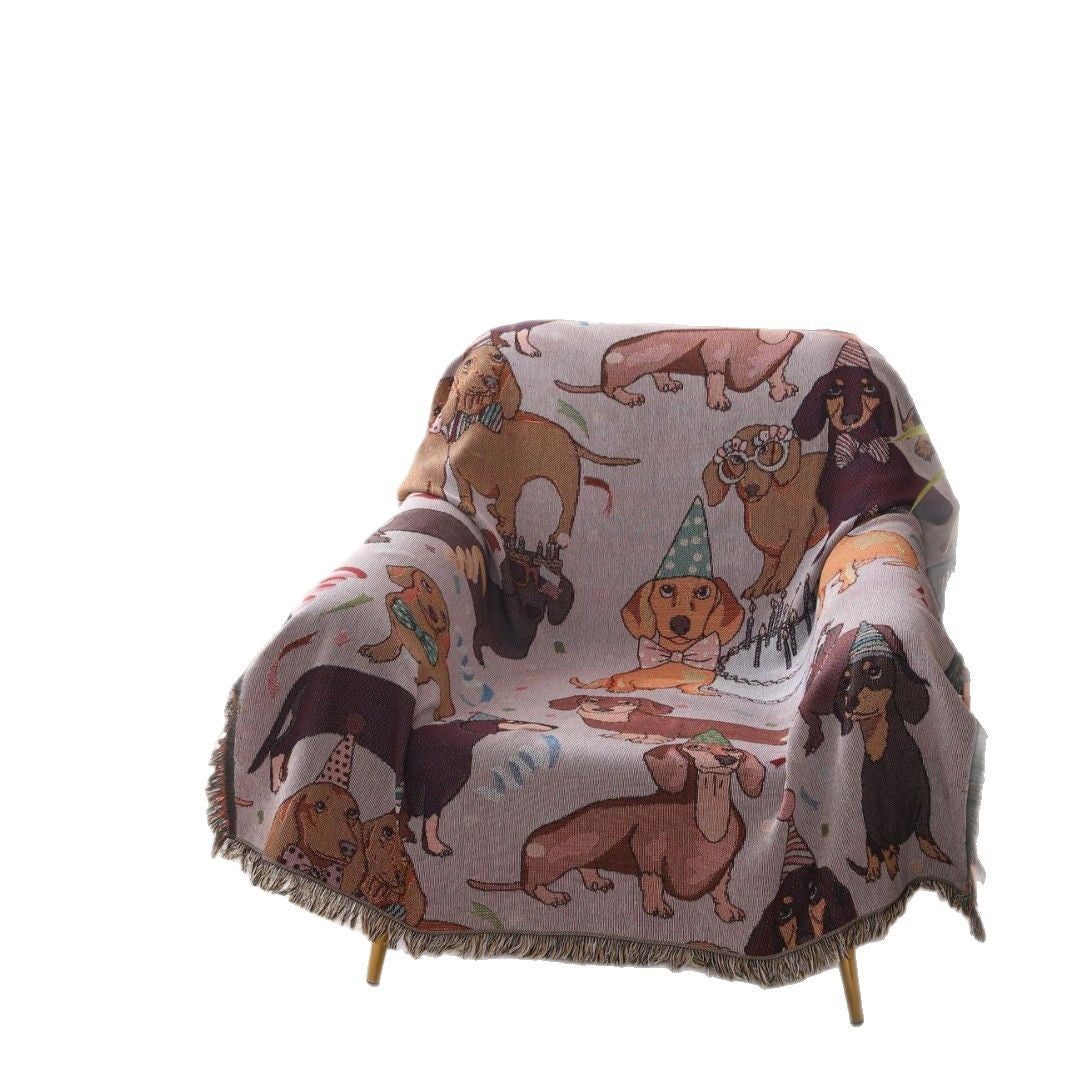 Decorative Pet-Themed Tapestry Throw Blanket