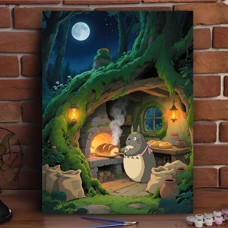 Enchanted Forest Scene Canvas Art Print Bowlift