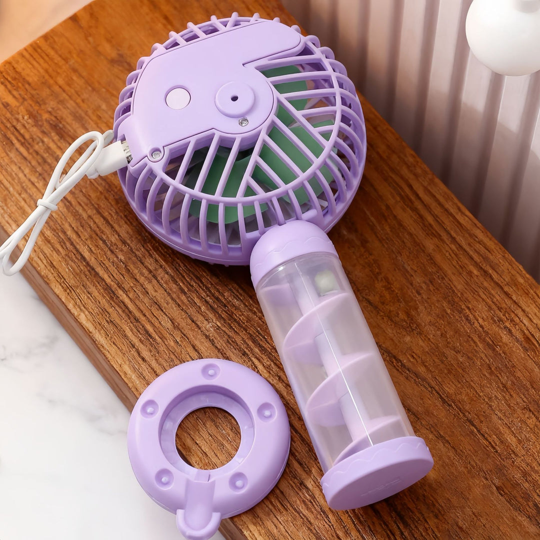 Ladies Portable Mini USB Fan with Creative Spiral Design Bowlift