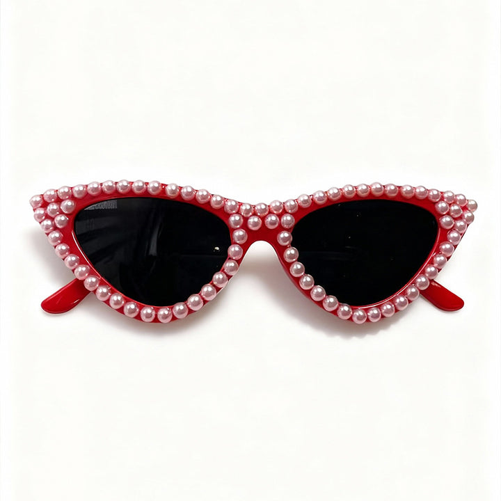 Pearl-Embellished Cat Eye Sunglasses Bowlift