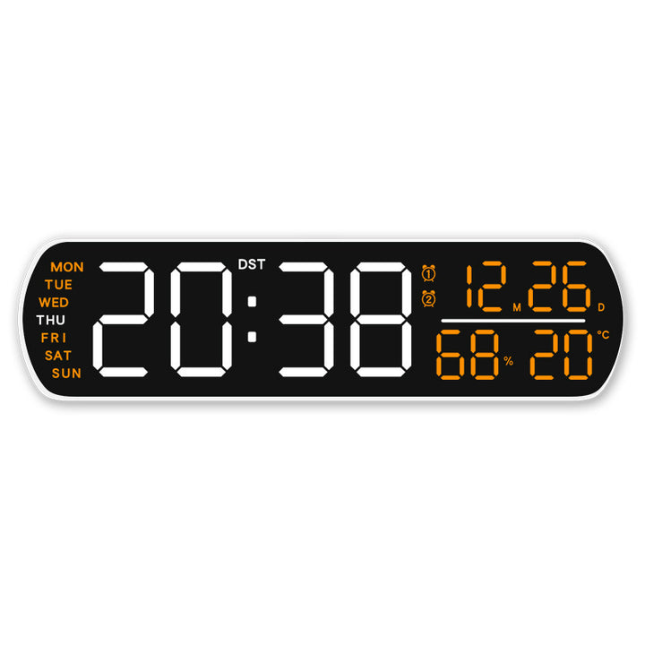 Digital wall clock with temperature and hygrometer display Bowlift