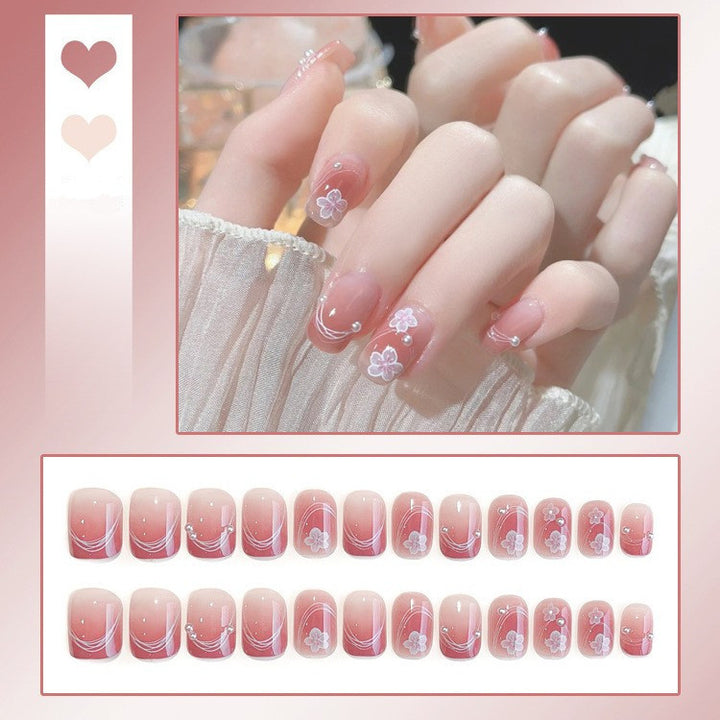 Floral Design Press-On Nails Bowlift