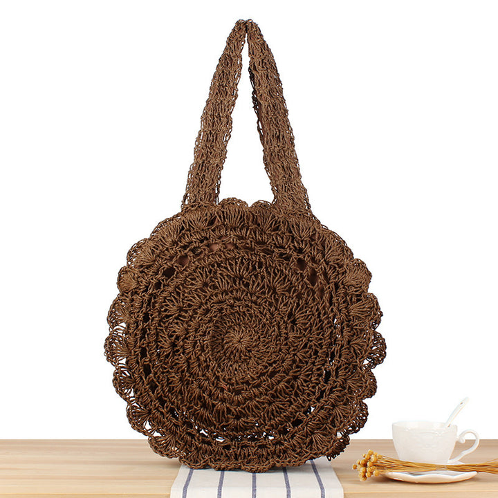 Handcrafted beach bag with artistic round design Bowlift