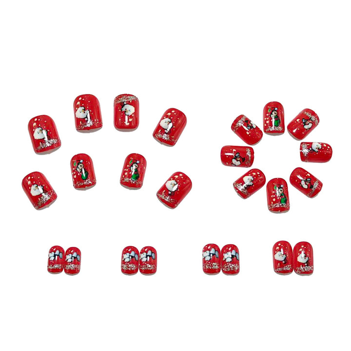 Artificial nails with festive Christmas designs Bowlift