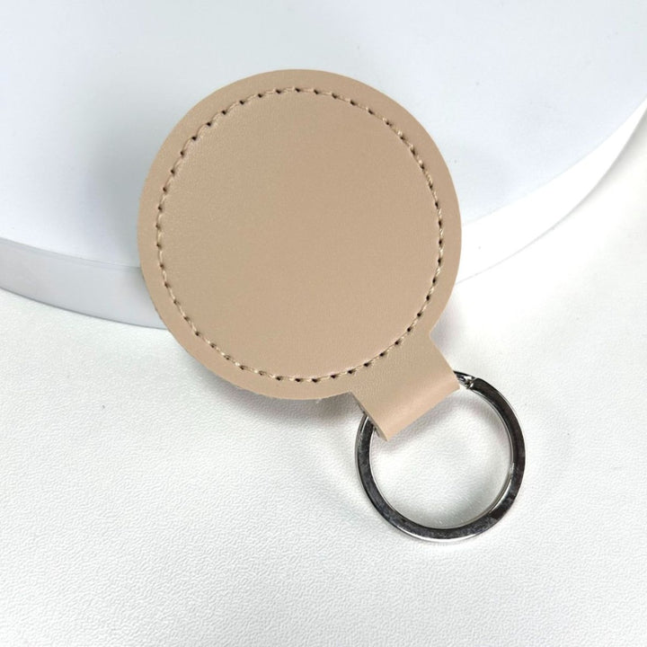 Premium Leather Round Keychain Bowlift