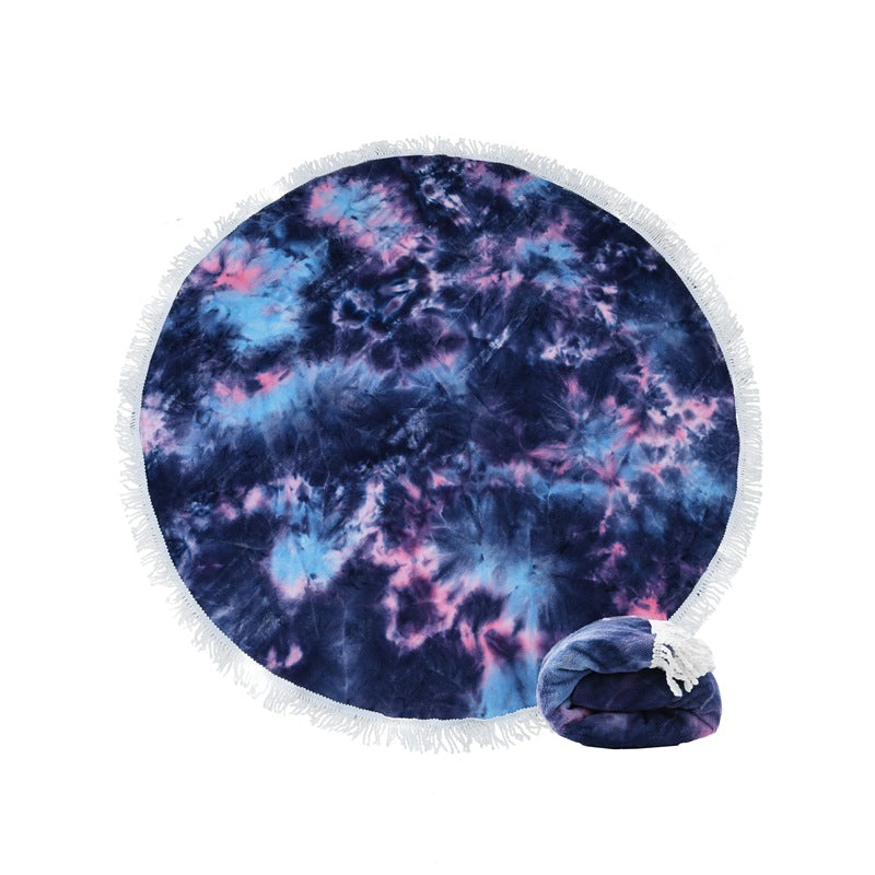Ladies round beach blanket with fringes Bowlift