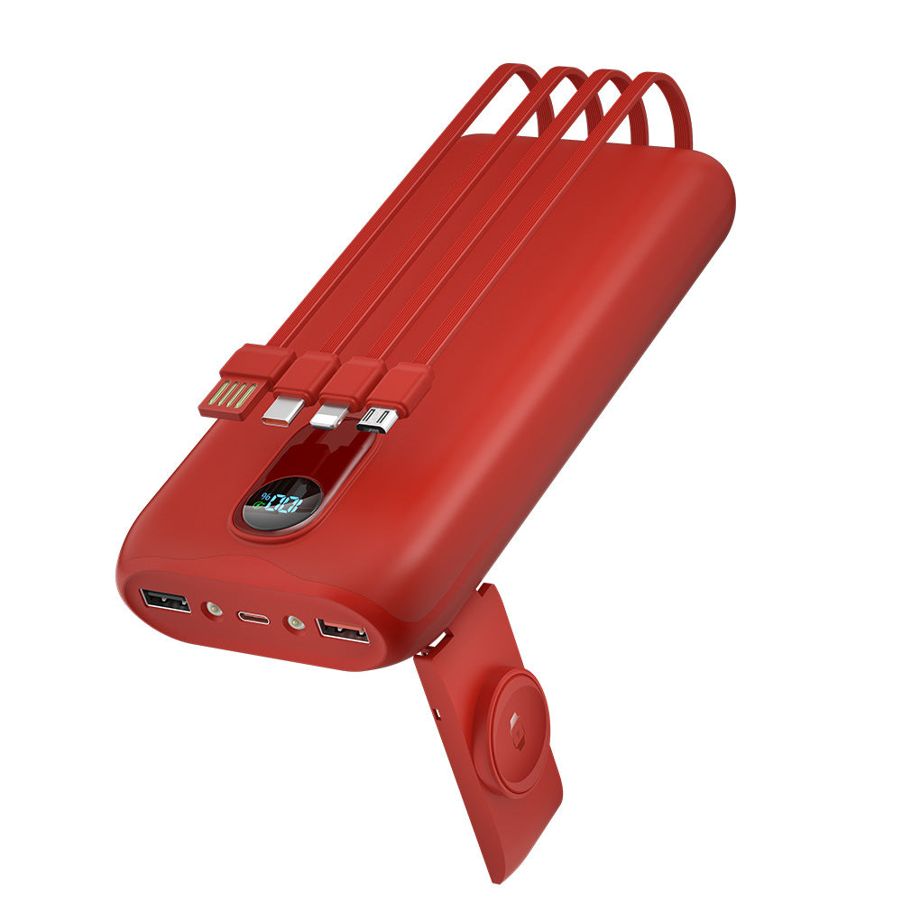 Power bank with integrated charging cables and LCD display Bowlift