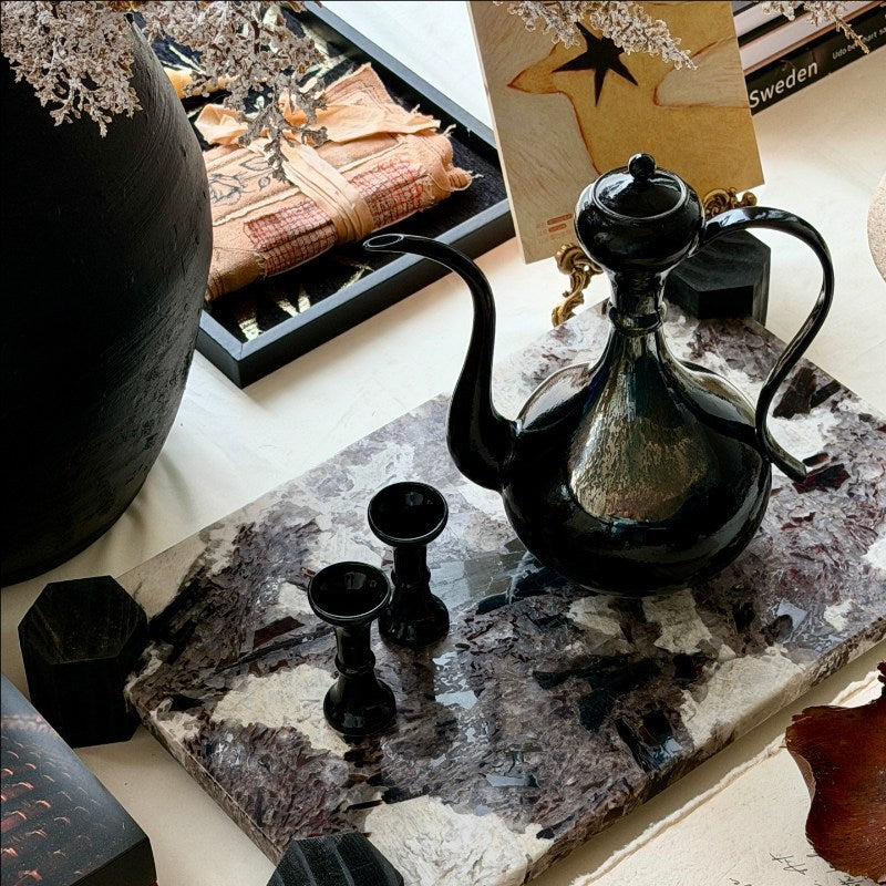 Ornate Decorative Teapot and Cup Set