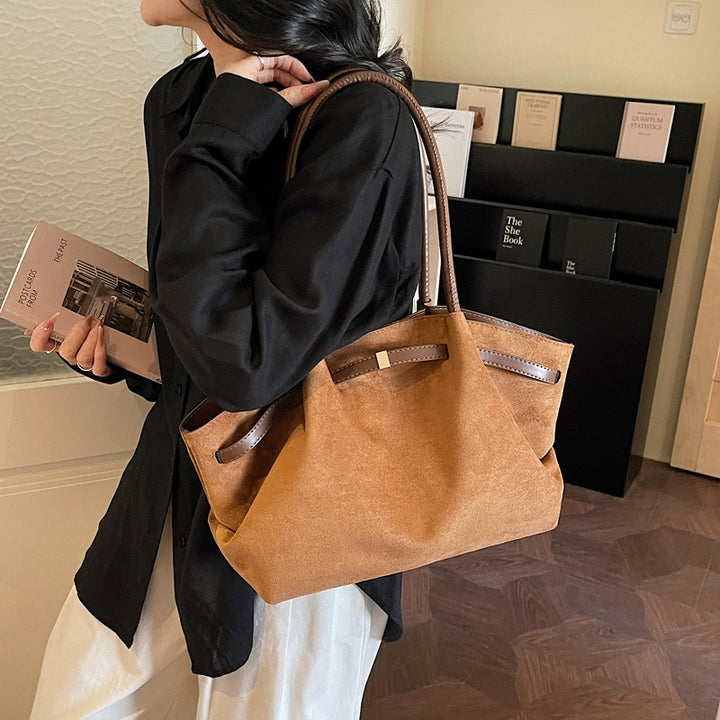 Suede Oversized Tote Bag Bowlift