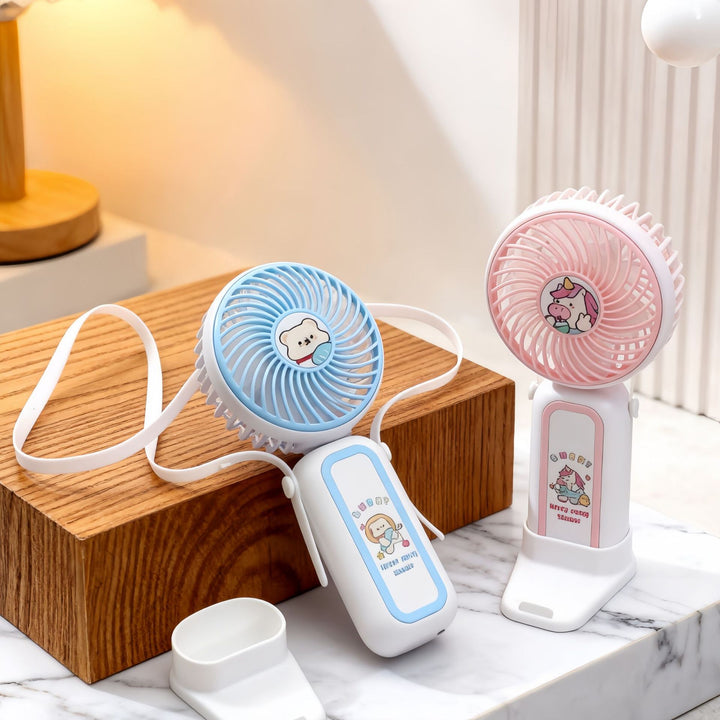 Ladies Portable Hand Fan with Cute Design Bowlift