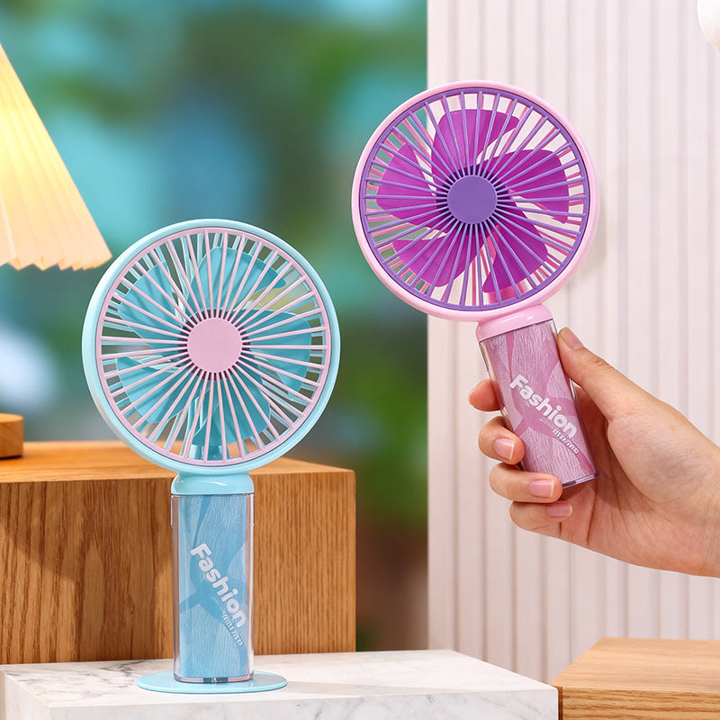 Cooling compact portable rechargeable handheld fan with detachable stand and USB charging Bowlift