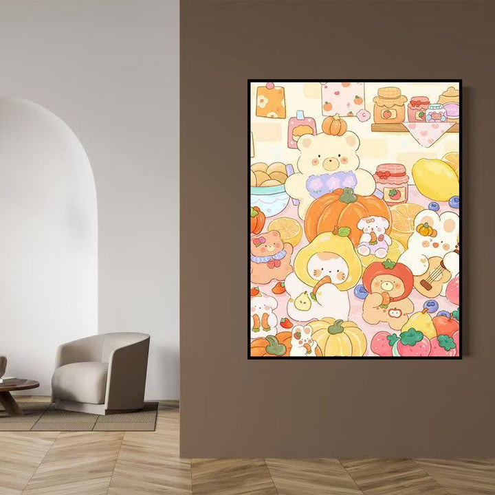 Whimsical Food-Themed Canvas Art Print Bowlift