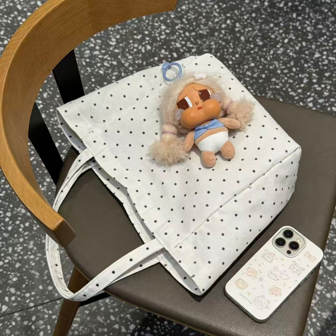 Trendy cotton bag with dots Bowlift